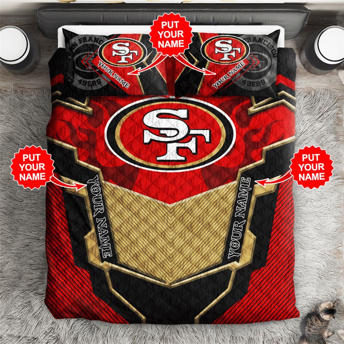 Personalized Sf Quilt Bedding Set