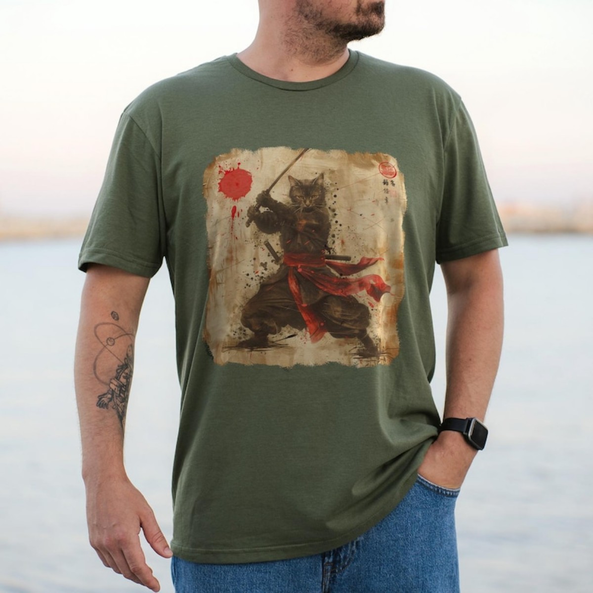 Vintage Samurai Cat T-Shirt, Antique Japanese Cat Tshirt, Cat With Kimono Shirt, Anime Tshirt, Cute Cat Tee, Cool Cat Shirt, Cat Lover Gift Vintage Samurai Cat T-Shirt, Antique Japanese Cat Tshirt, Cat With Kimono Shirt, Anime Tshirt, Cute Cat Tee, Cool Cat Shirt, Cat Lover Gift